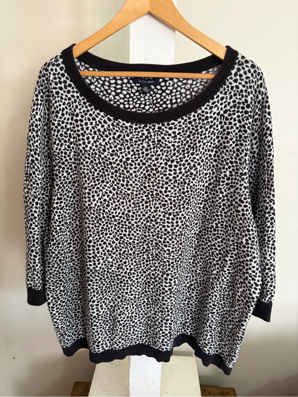 Lands’ End Animal Print Sweater
